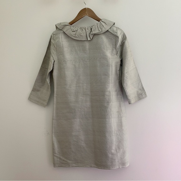 Devon Baer Striped Silk Twill Dress Small - Picture 3 of 7